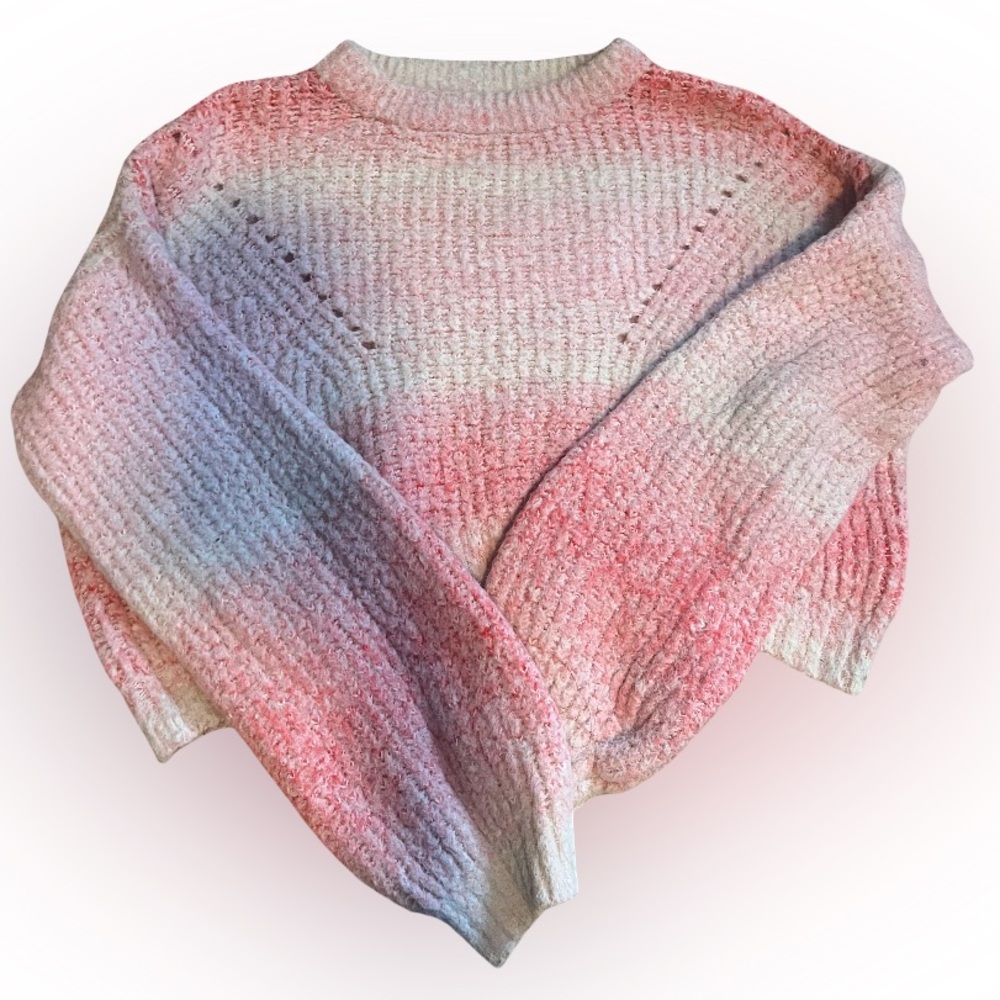 Cozy Pink Gradient Women's Sweater wild fable size small